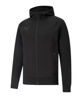 PUMA teamCUP Casuals Kapuzenjacke Schwarz F03 - schwarz