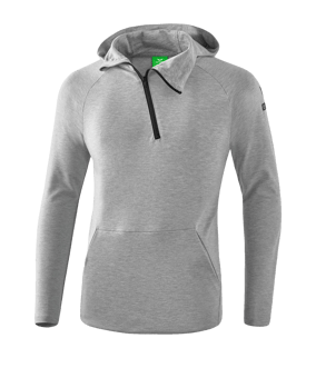 Erima Kapuzensweat Grau Schwarz - grau