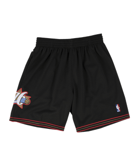 Mitchell and Ness NBA Philadelphia 76ers NBA P 76ers Short Schwarz - schwarz
