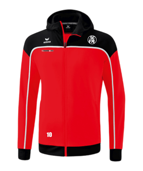 Erima Change by Kapuzenjacke Kids Rot Schwarz 
