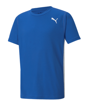 PUMA Cross the Line Tee 2.0 Kids Blau Weiss F04 - blau
