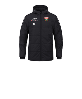 JAKO Team Coach Kapuzenjacke Kids Schwarz F800