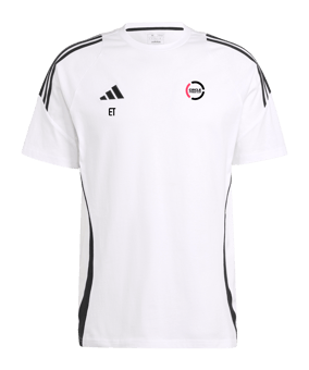 adidas Tiro 24 T-Shirt Baumwolle Weiss Schwarz