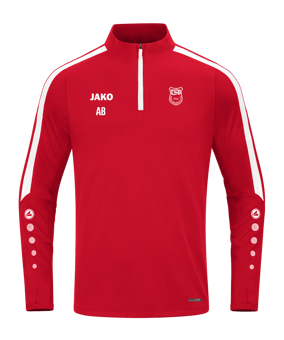 JAKO Power Sweatshirt Rot Weiss F100
