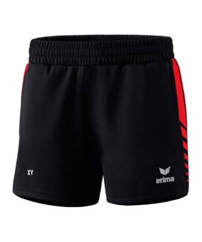 Erima Six Wings Worker Short Damen Schwarz Rot