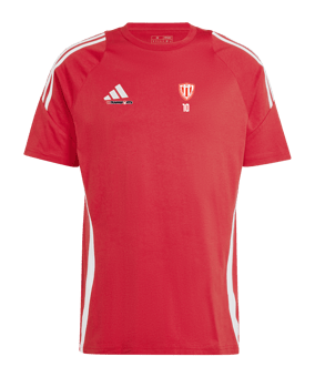 adidas Tiro 24 Baumwoll- T-Shirt Rot Weiss