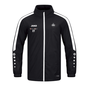 JAKO Power Allwetterjacke Schwarz Weiss F800