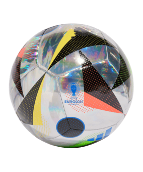 adidas Fussballliebe TRN Foil Trainingsball EM 2024 Silber Schwarz Blau - silber
