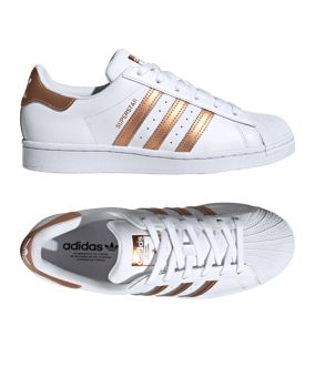 adidas Originals Superstar Damen Weiss Bronze - weiss