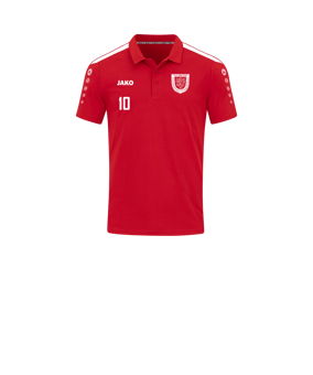 JAKO Power Poloshirt Kids Rot Weiss F100