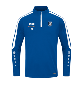 JAKO Power Sweatshirt Blau Weiss F400