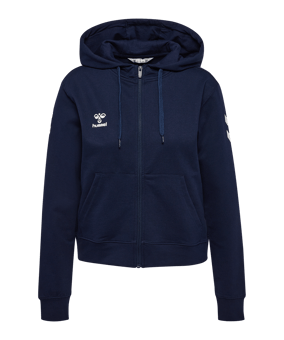 Hummel Go 2.0 Chevron Kapuzenjacke Damen Blau F7026 - blau