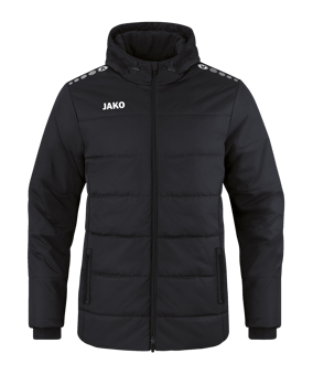 JAKO Team Coach Kapuzenjacke Kids Schwarz F800 - schwarz