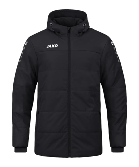 JAKO Team Coach Kapuzenjacke Kids Schwarz F800