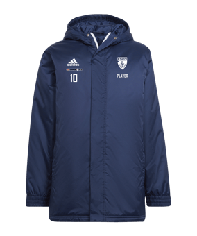 adidas Entrada 22 Stadium Winterjacke Kids Blau