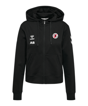 Hummel Go 2.0 Chevron Kapuzenjacke Damen Schwarz F2001