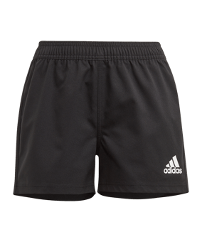 adidas Rugby 3S Short Kids Schwarz - schwarz