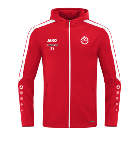 JAKO Power Kapuzenjacke Rot Weiss F100