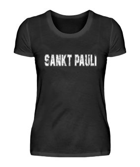 Damen T-Shirt "St. Pauli" Schwarz - schwarz