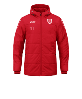 JAKO Team Coach Kapuzenjacke Rot F100