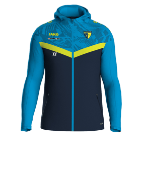 JAKO Icon Kapuzenjacke Blau Gelb F914