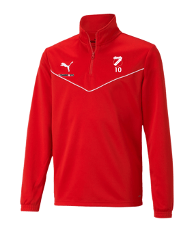 PUMA teamRISE HalfZip Sweatshirt Kids Rot F01