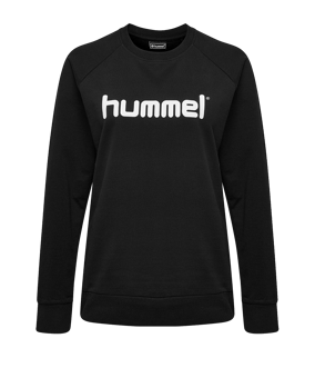 Hummel Cotton Logo Sweatshirt Damen Schwarz F2001 - schwarz