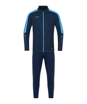 JAKO Polyester Power Trainingsanzug Kids Blau F910 - blau