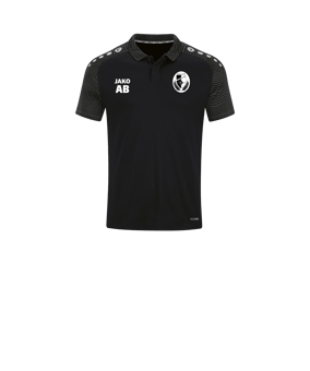 JAKO Performance Polo Kids Schwarz Grau F804