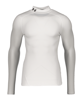 Under Armour Baselayer ColdGear Comp Mock T-Shirt Weiß F100 - weiss