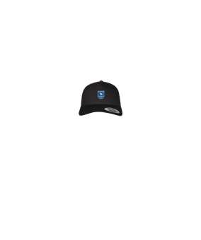 Merch 5 Panel Retro Trucker Cap Black | #logo