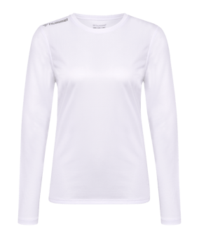 Hummel Run Trikot langarm Damen Weiss F9001 - weiss