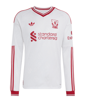 adidas FC Liverpool Authentic Maglia maniche lunghe Away 2026/2027 Bianco - bianco