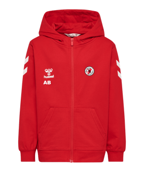 Hummel Go 2.0 Chevron Kapuzenjacke Kids Rot F3062
