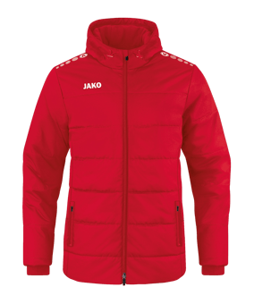 JAKO Team Coach Kapuzenjacke Rot F100 - rot