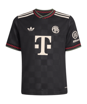 adidas FC Bayern München Trikot 3rd 2025/2026 Kids Schwarz - schwarz