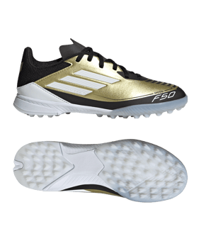 adidas F50 League TF Messi Triunfo Dorado Kids Gold Weiss - gold