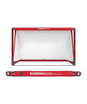 BAZOOKAGOAL ALUMINIUM Teleskoptor | 150x90cm | Mini but de football Rouge - rouge