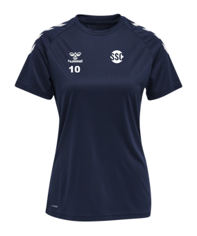 Hummel hmlCORE XK Poly T-Shirt Damen Blau F7026