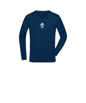 adidas Team Base Top langarm Kids Blau