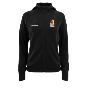 adidas Tiro 25 Travel Kapuzenjacke Damen Schwarz