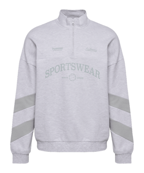 Hummel Oversized Halfzip Sweatshirt Grau F2010 - grau
