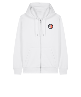 11tsmerch Merch Connector 2.0 Zip Sweatjacke Weiß  | #logo4c