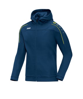 JAKO Classico Kapuzenjacke Kids Blau Gelb F42 - blau