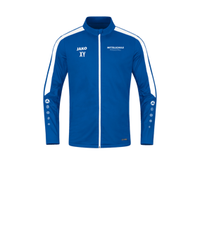 JAKO Power Polyesterjacke Kids Blau Weiss F400