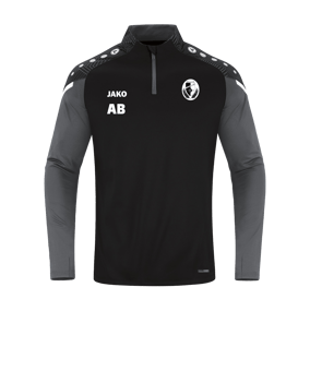 JAKO Performance Ziptop Schwarz Grau F804
