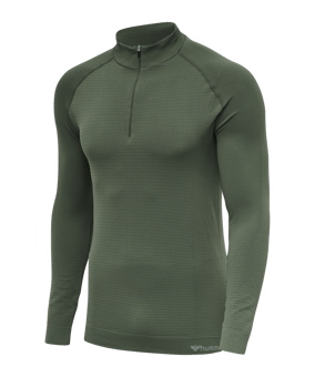 Hummel hmlstroke Seamless HalfZip Sweatshirt F6173 - gruen