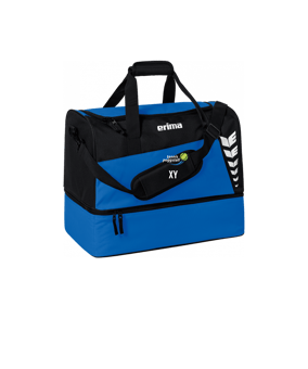 Erima Six Wings Sporttasche mit Bodenfach Gr. L Blau Schwarz
