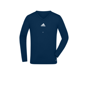 adidas Team Base Top langarm Kids Blau