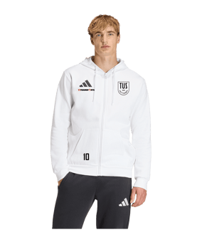 adidas Entrada 26 Kapuzenjacke Weiß